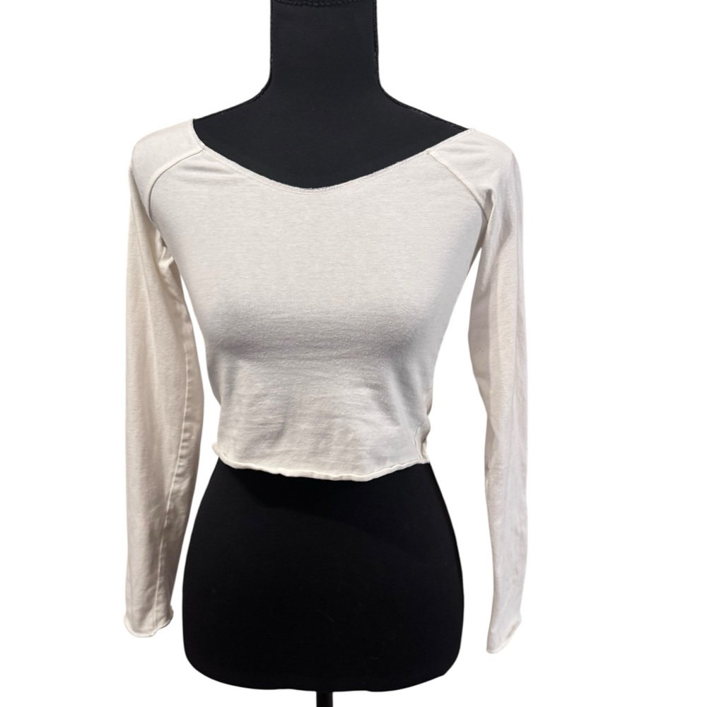 Women’s juniors wild fable white long sleeve crop top size XXS